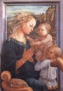 Filippino Lippi Madonna with the Child and Two Angels oil painting artist